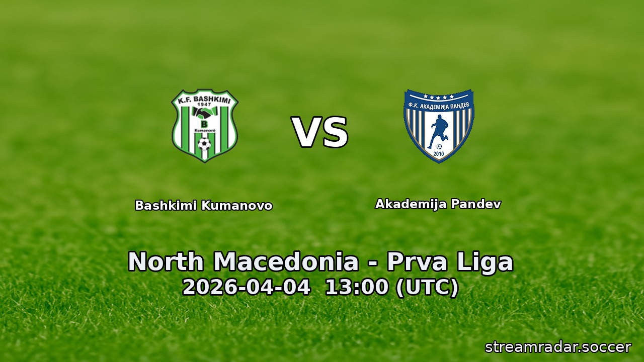 Bashkimi Kumanovo vs Akademija Pandev