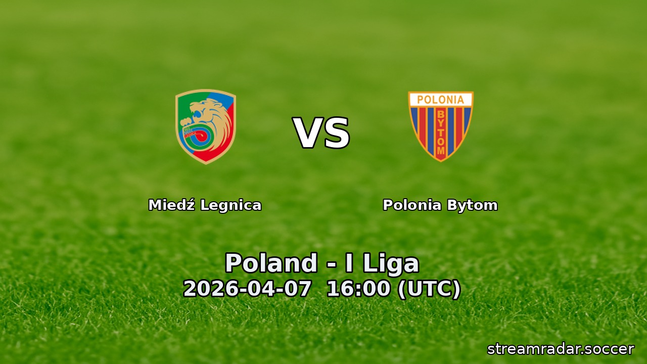 Miedź Legnica vs Polonia Bytom