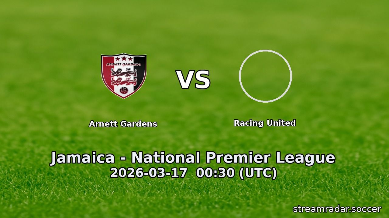 Arnett Gardens vs Racing United