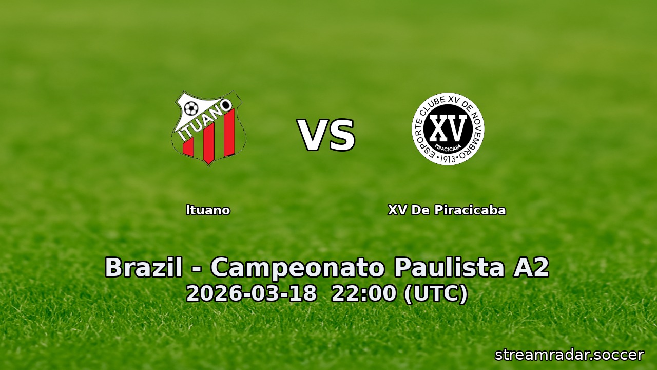 Ituano vs XV De Piracicaba