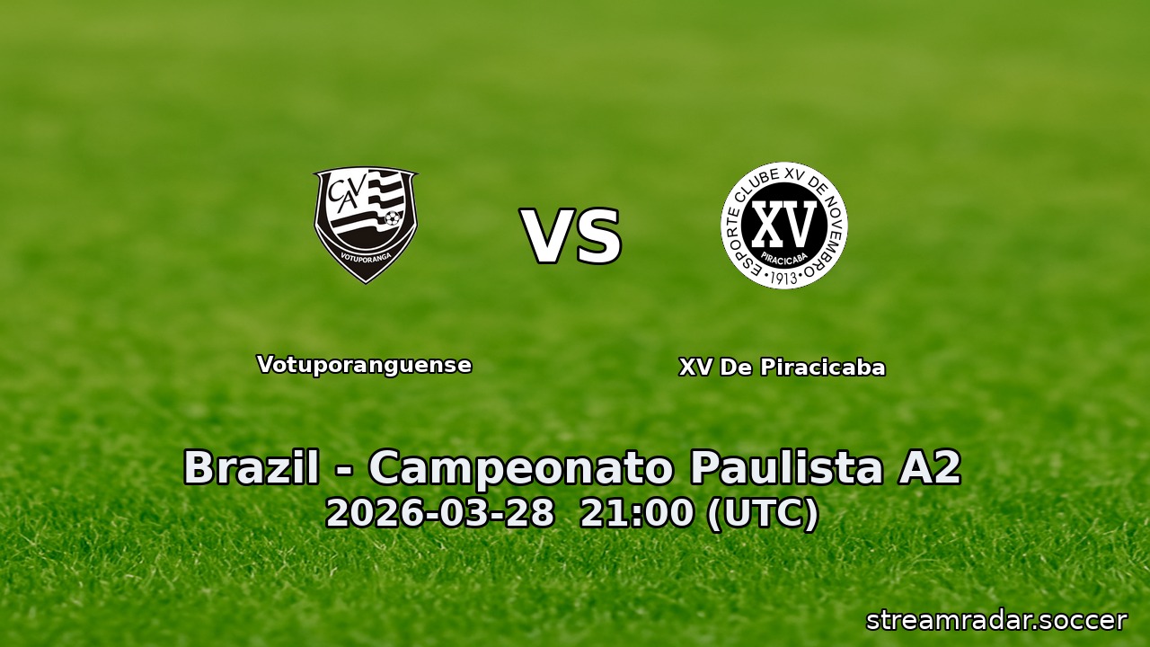 Votuporanguense vs XV De Piracicaba