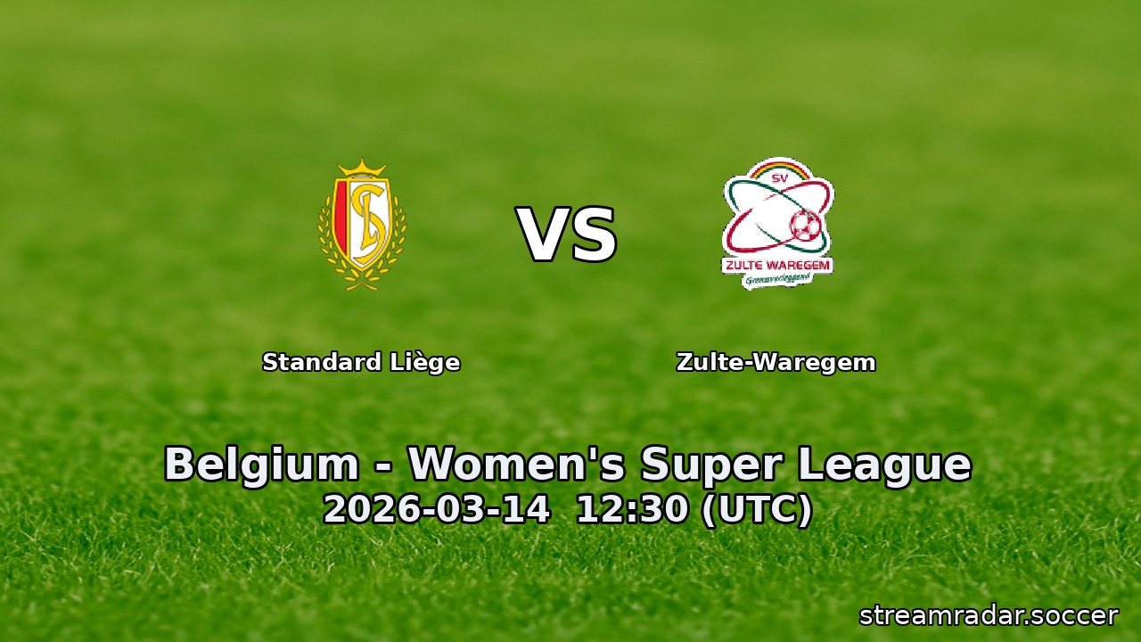 Standard Liège vs Zulte-Waregem