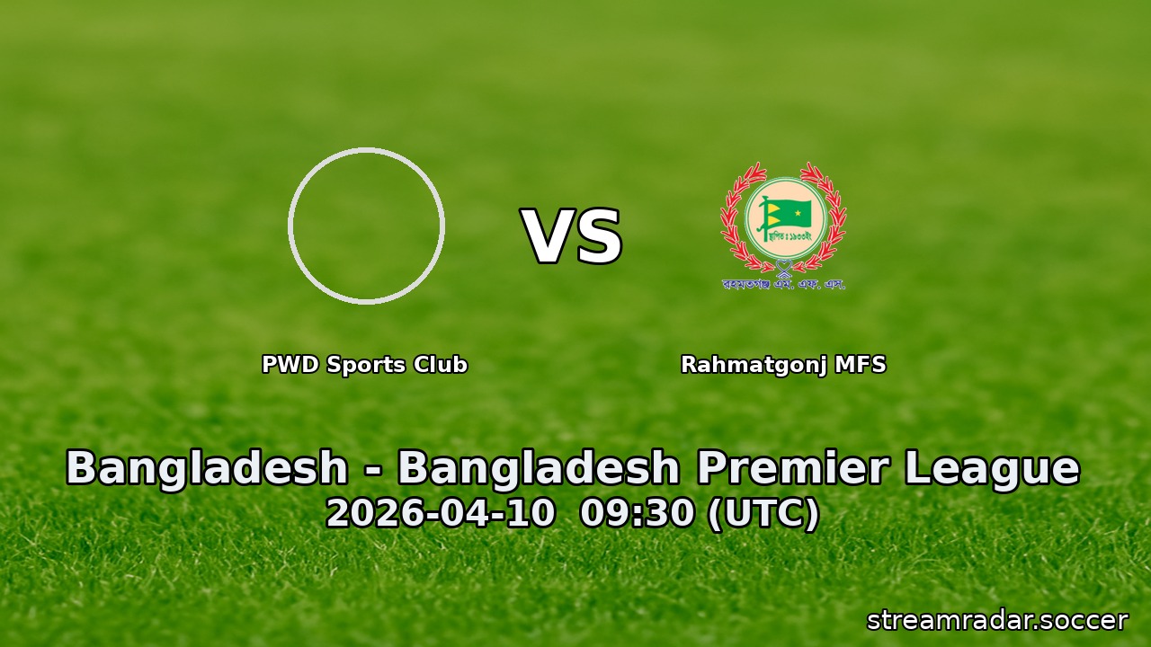 PWD Sports Club vs Rahmatgonj MFS