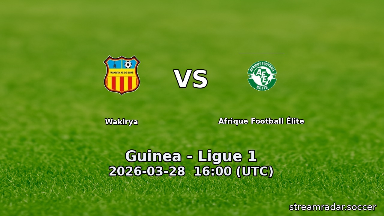 Wakirya vs Afrique Football Élite