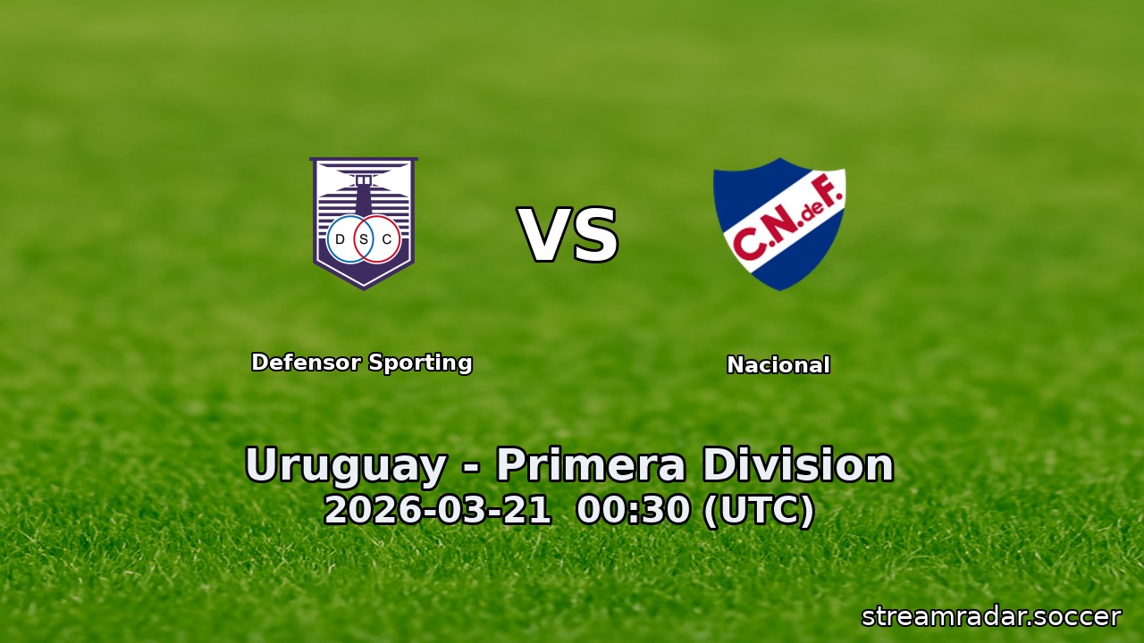 Defensor Sporting vs Nacional