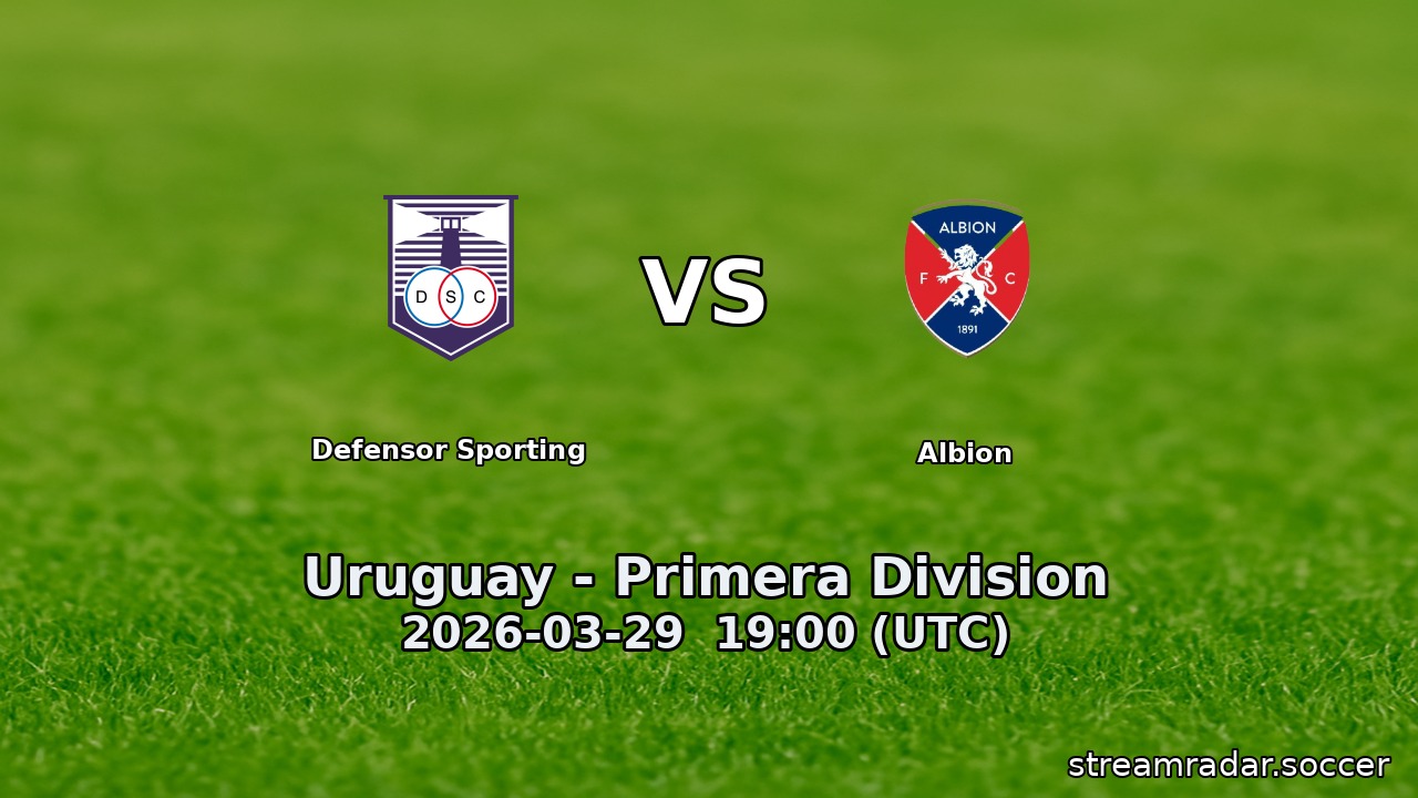 Defensor Sporting vs Albion
