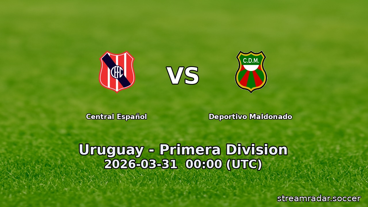 Central Español vs Deportivo Maldonado