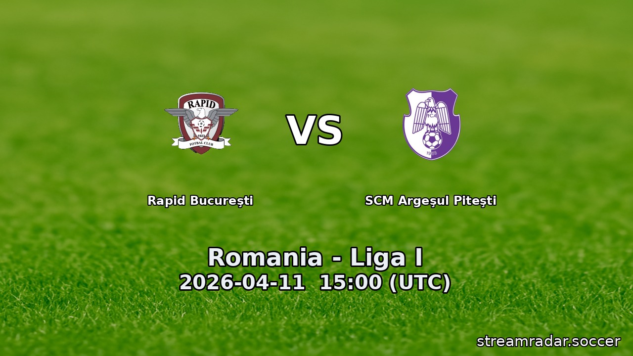 Rapid Bucureşti vs SCM Argeşul Piteşti