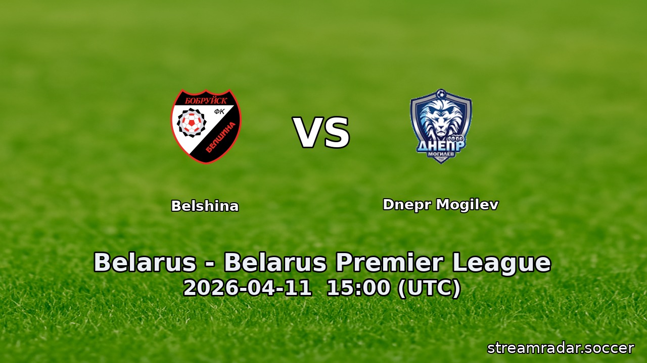 Belshina vs Dnepr Mogilev