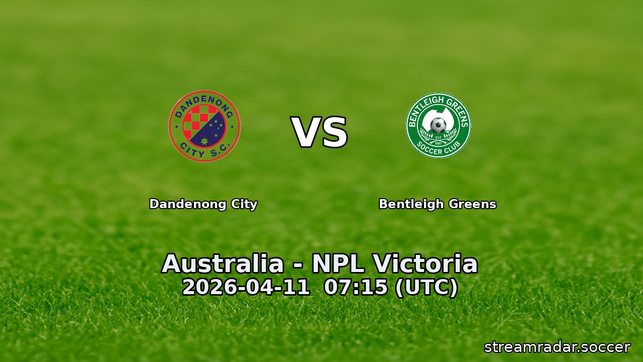 Dandenong City vs Bentleigh Greens