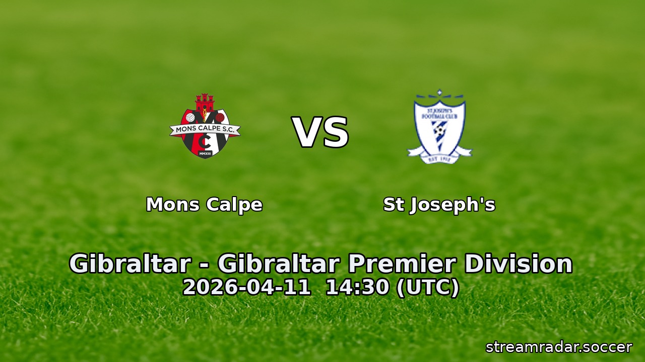 Mons Calpe vs St Joseph's