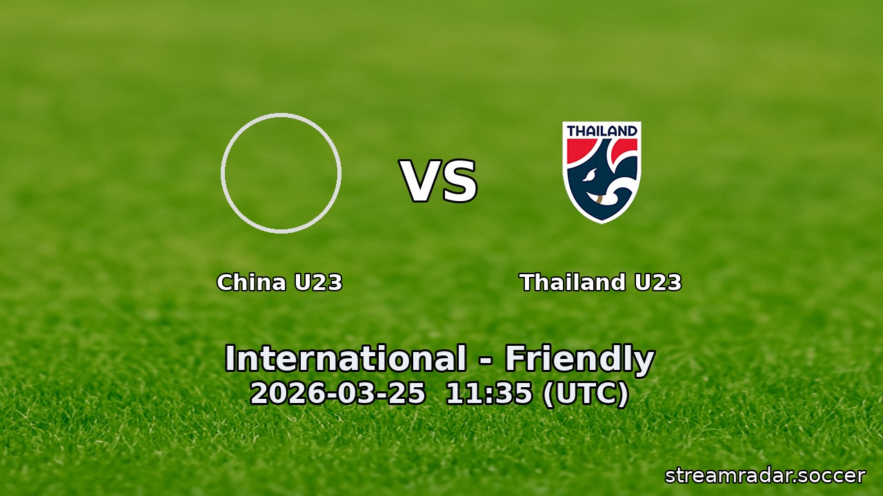 China U23 vs Thailand U23