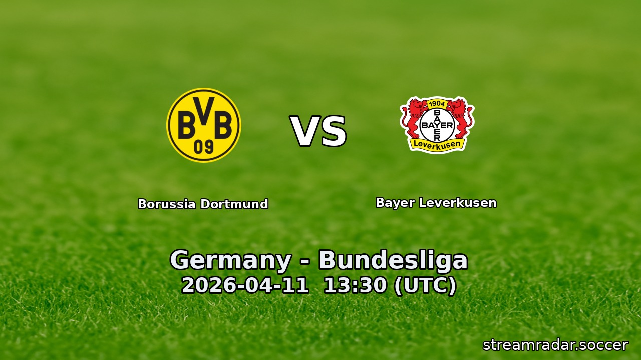 Borussia Dortmund vs Bayer Leverkusen