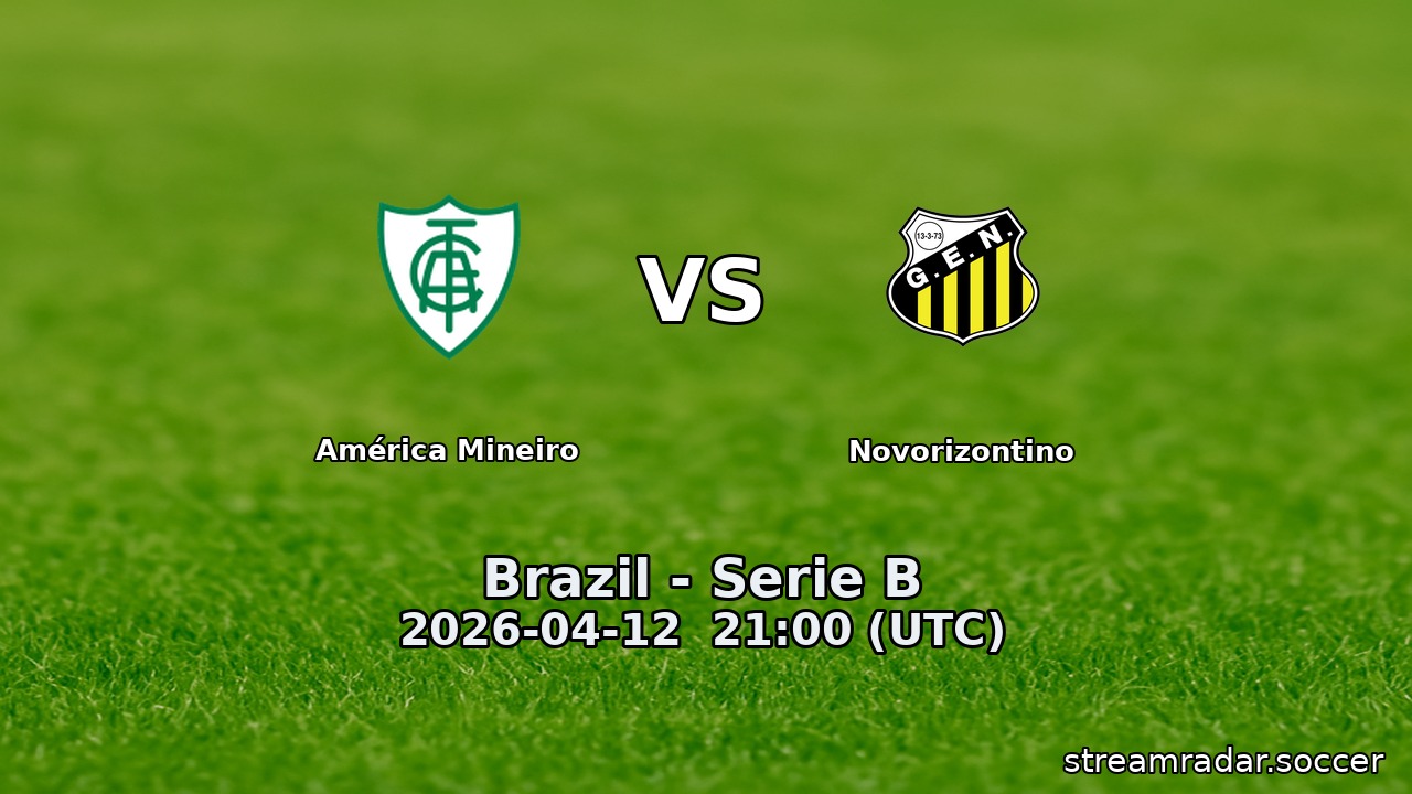 América Mineiro vs Novorizontino