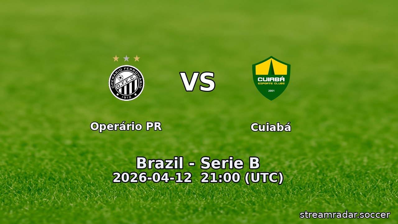 Operário PR vs Cuiabá