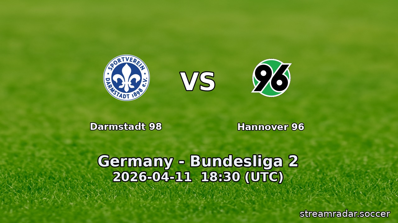 Darmstadt 98 vs Hannover 96