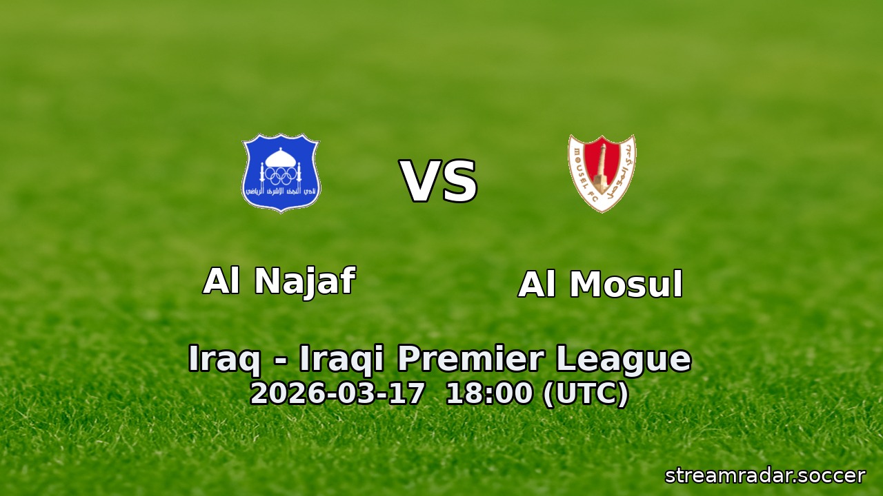 Al Najaf vs Al Mosul