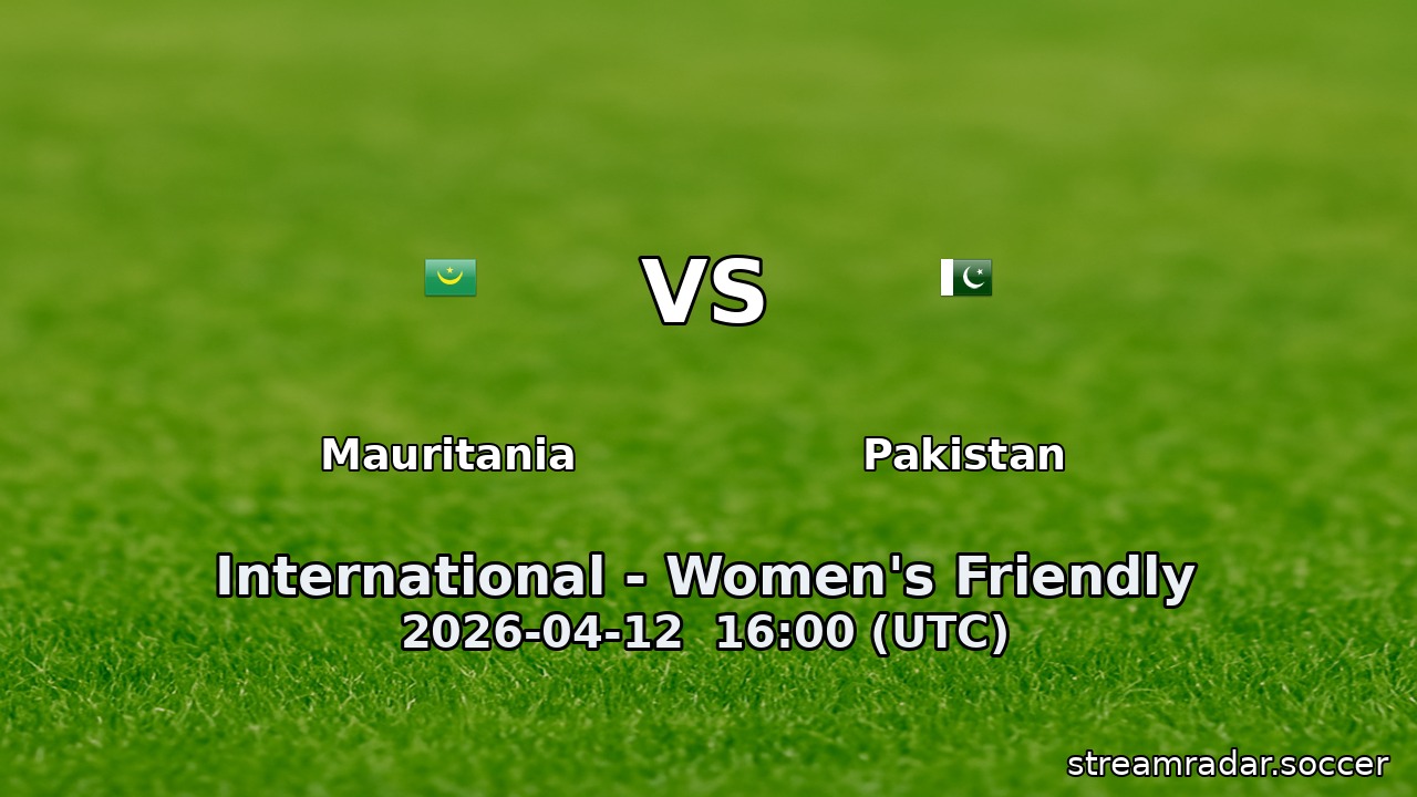 Mauritania vs Pakistan