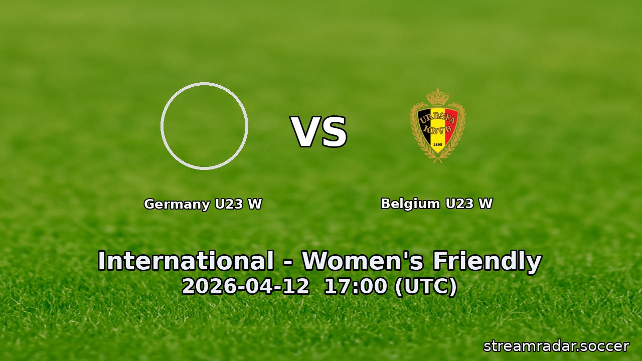 Germany U23 W vs Belgium U23 W