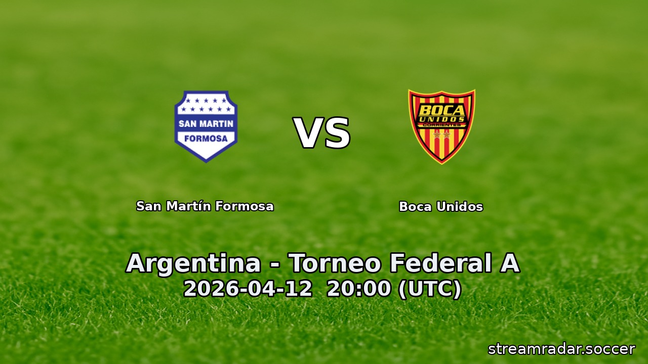 San Martín Formosa vs Boca Unidos