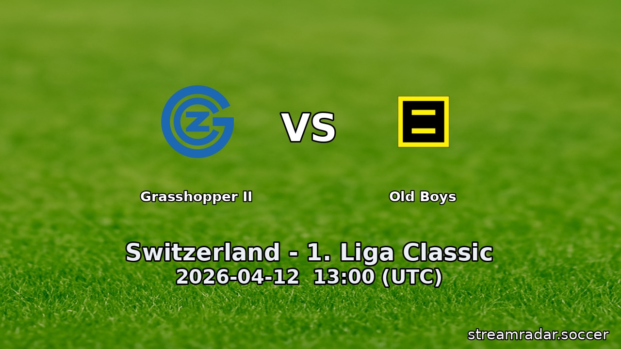 Grasshopper II vs Old Boys