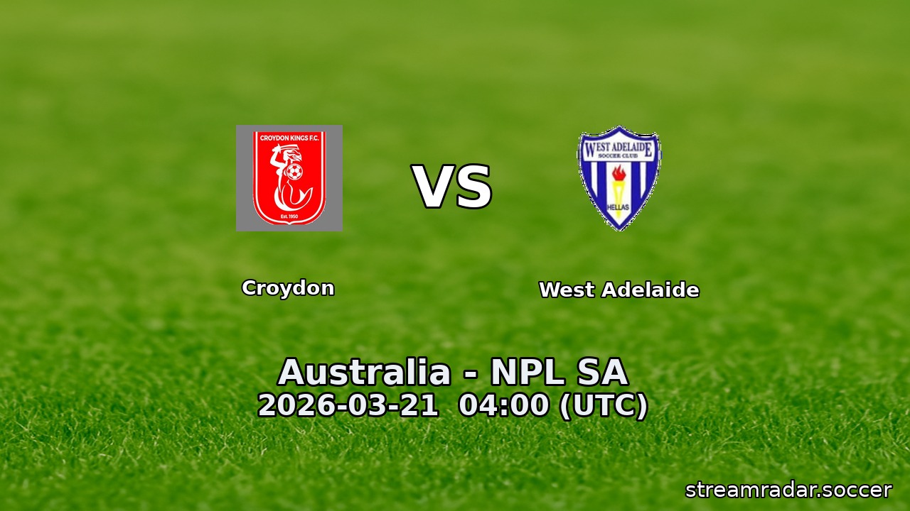 Croydon vs West Adelaide