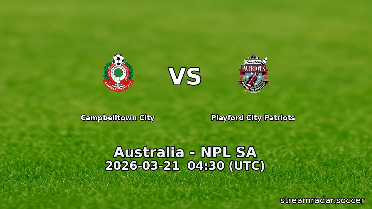 Campbelltown City vs Playford City Patriots
