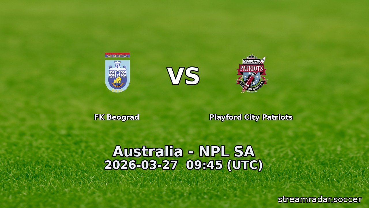 FK Beograd vs Playford City Patriots
