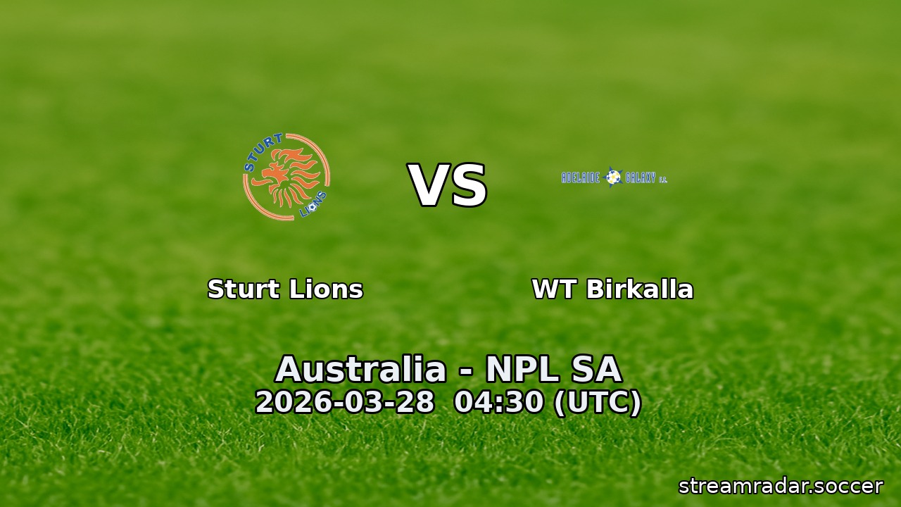 Sturt Lions vs WT Birkalla
