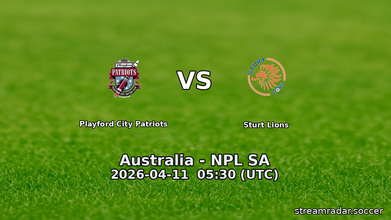 Playford City Patriots vs Sturt Lions