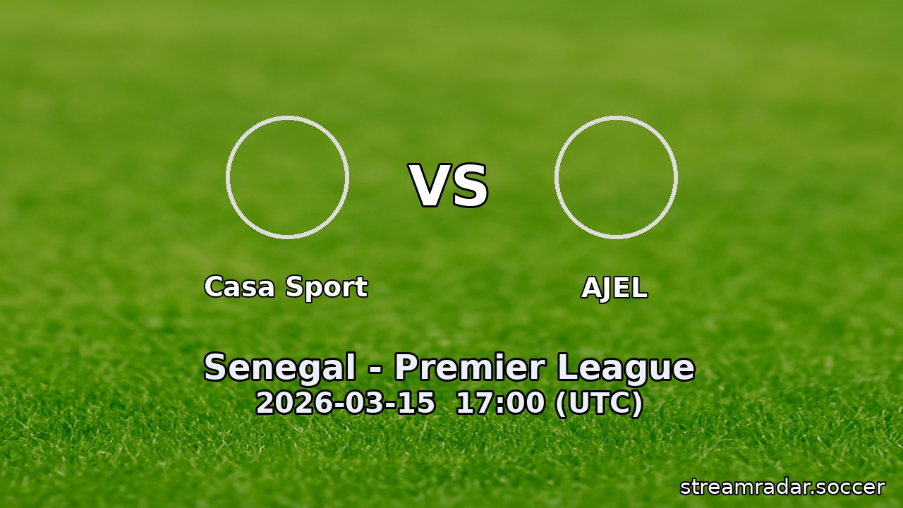 Casa Sport vs AJEL