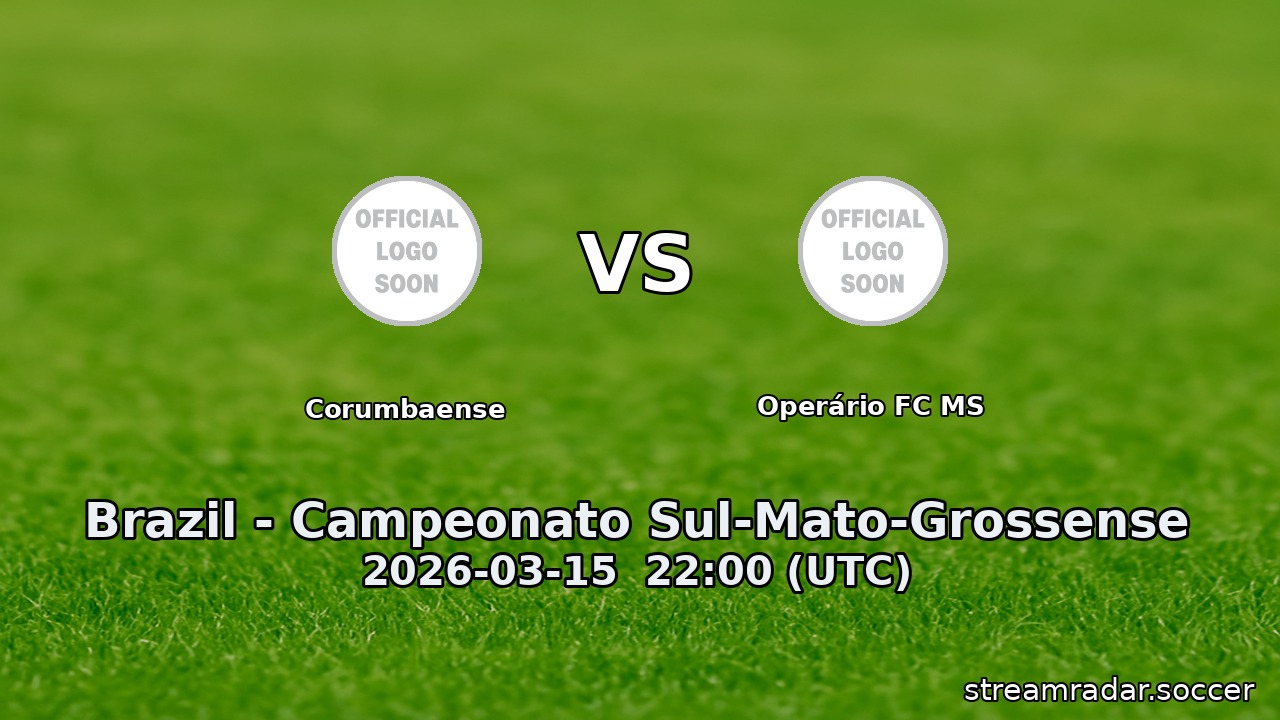 Corumbaense vs Operário FC MS