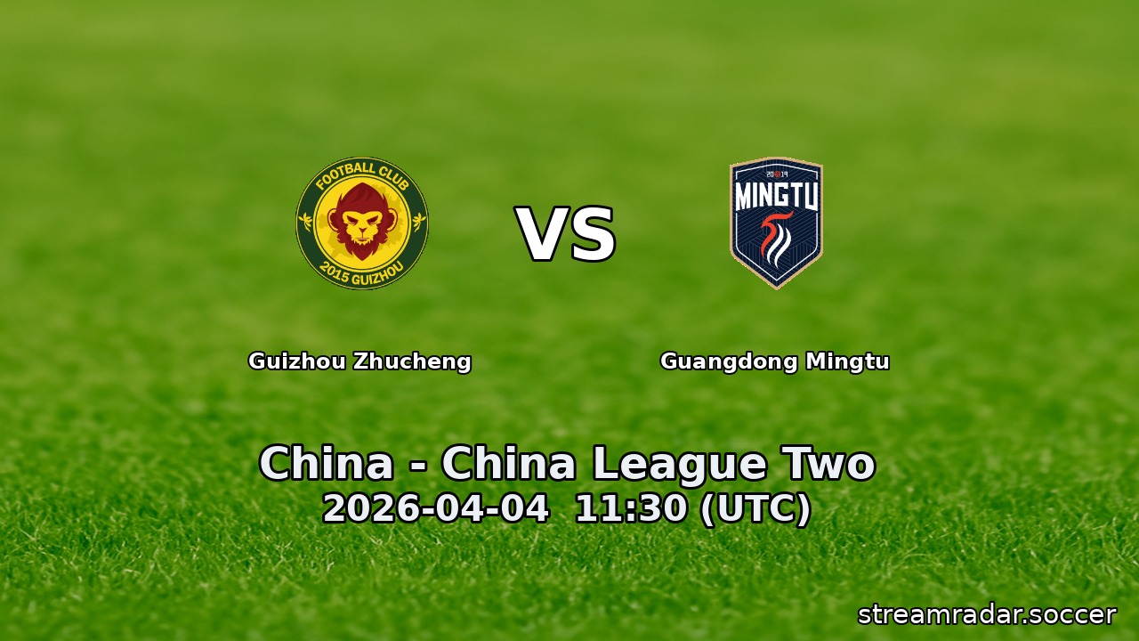 Guizhou Zhucheng vs Guangdong Mingtu