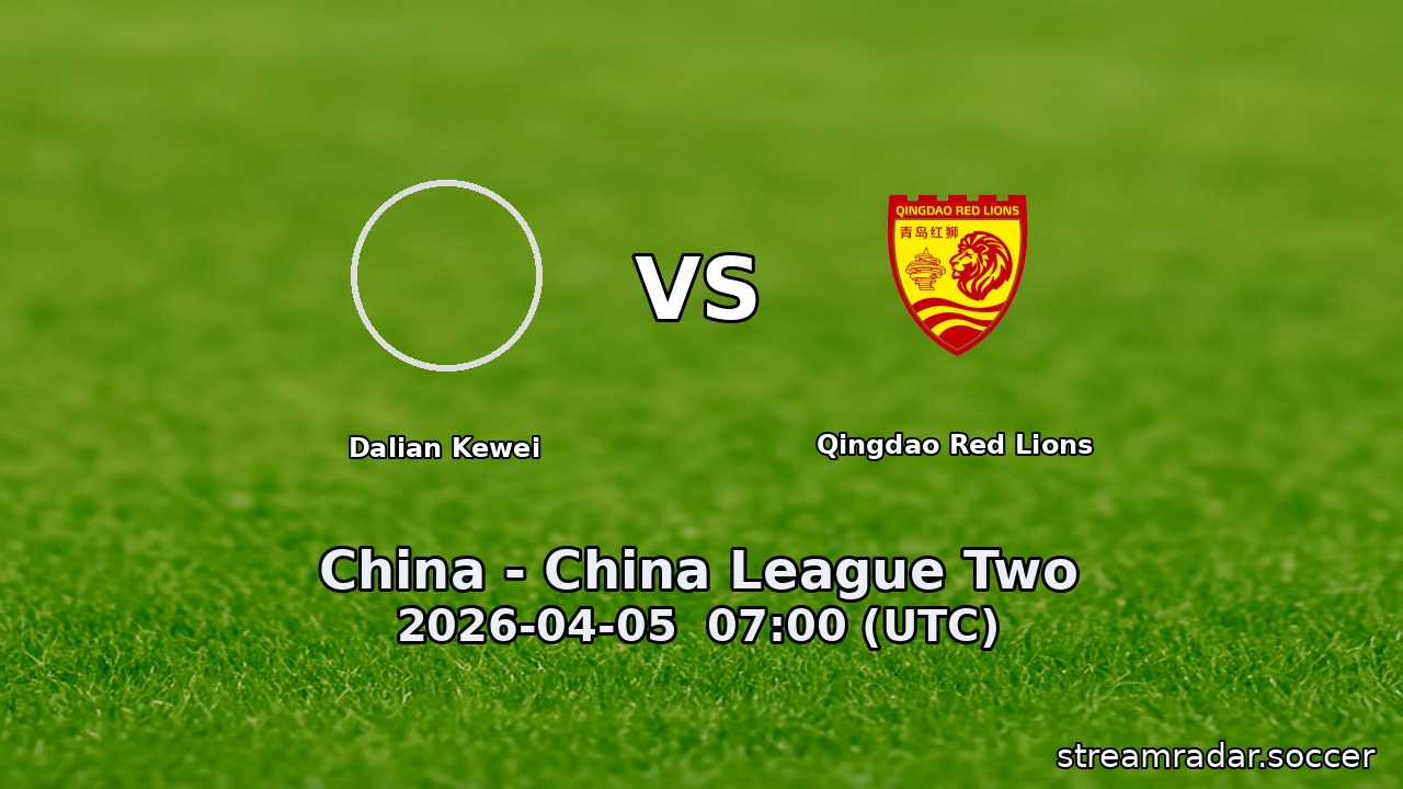 Dalian Kewei vs Qingdao Red Lions
