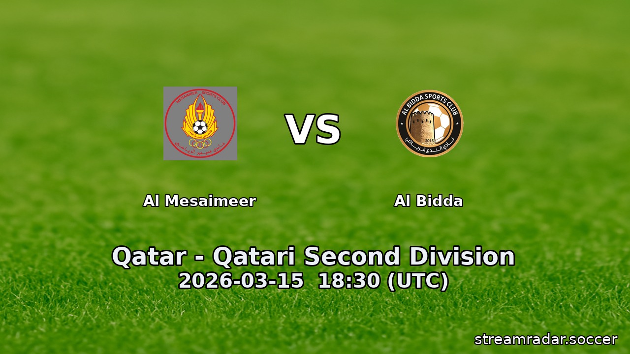 Al Mesaimeer vs Al Bidda