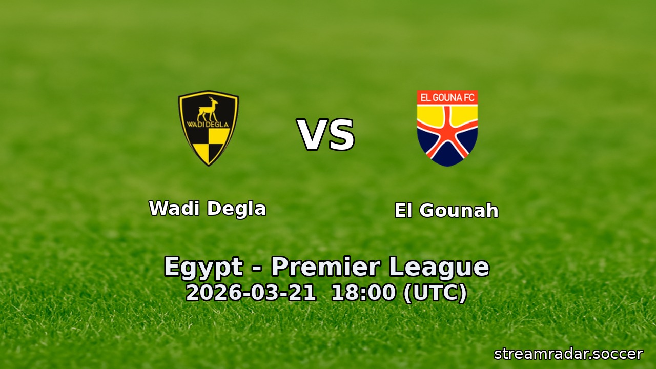 Wadi Degla vs El Gounah