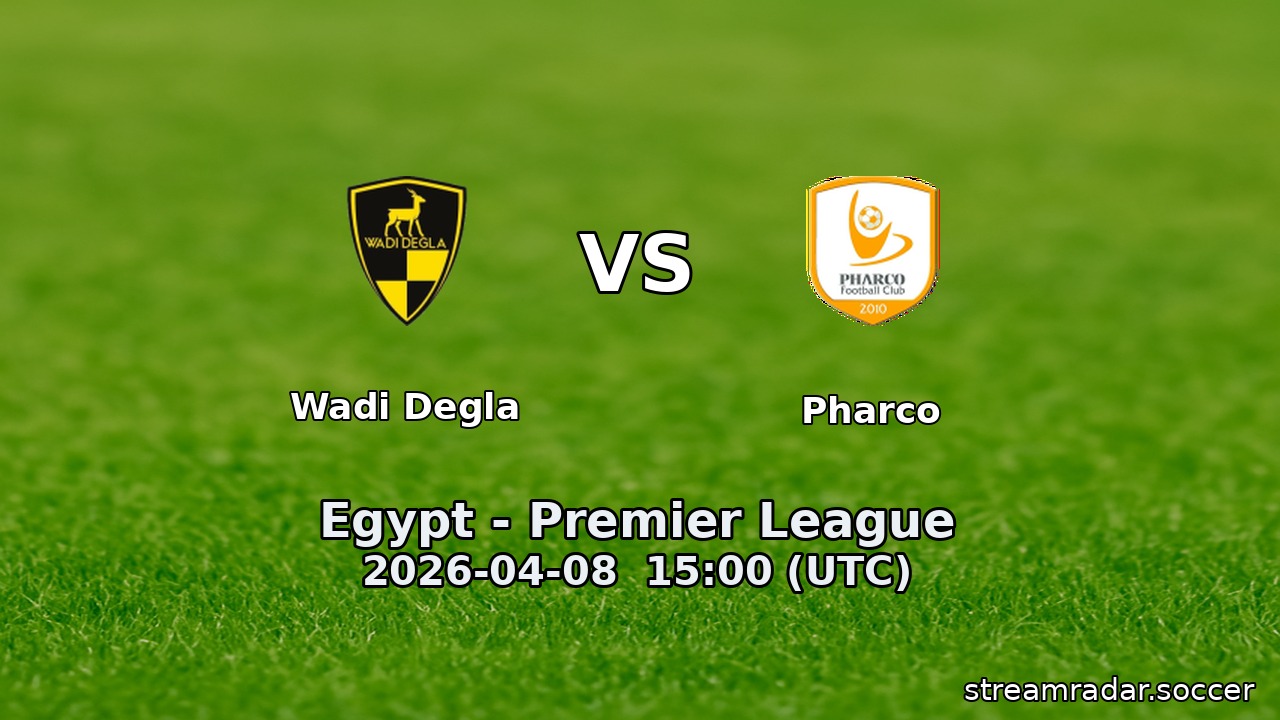 Wadi Degla vs Pharco