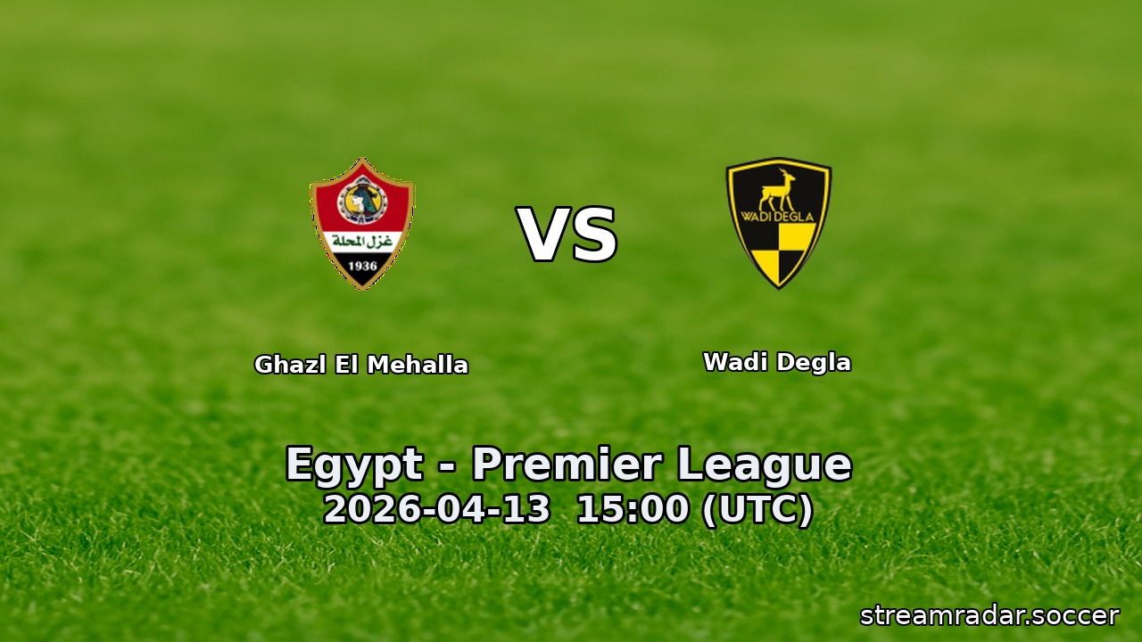Ghazl El Mehalla vs Wadi Degla