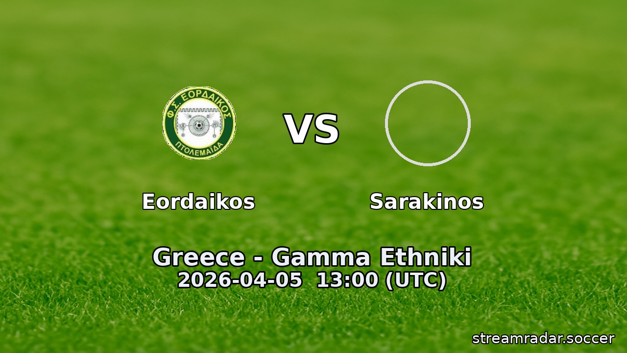 Eordaikos vs Sarakinos