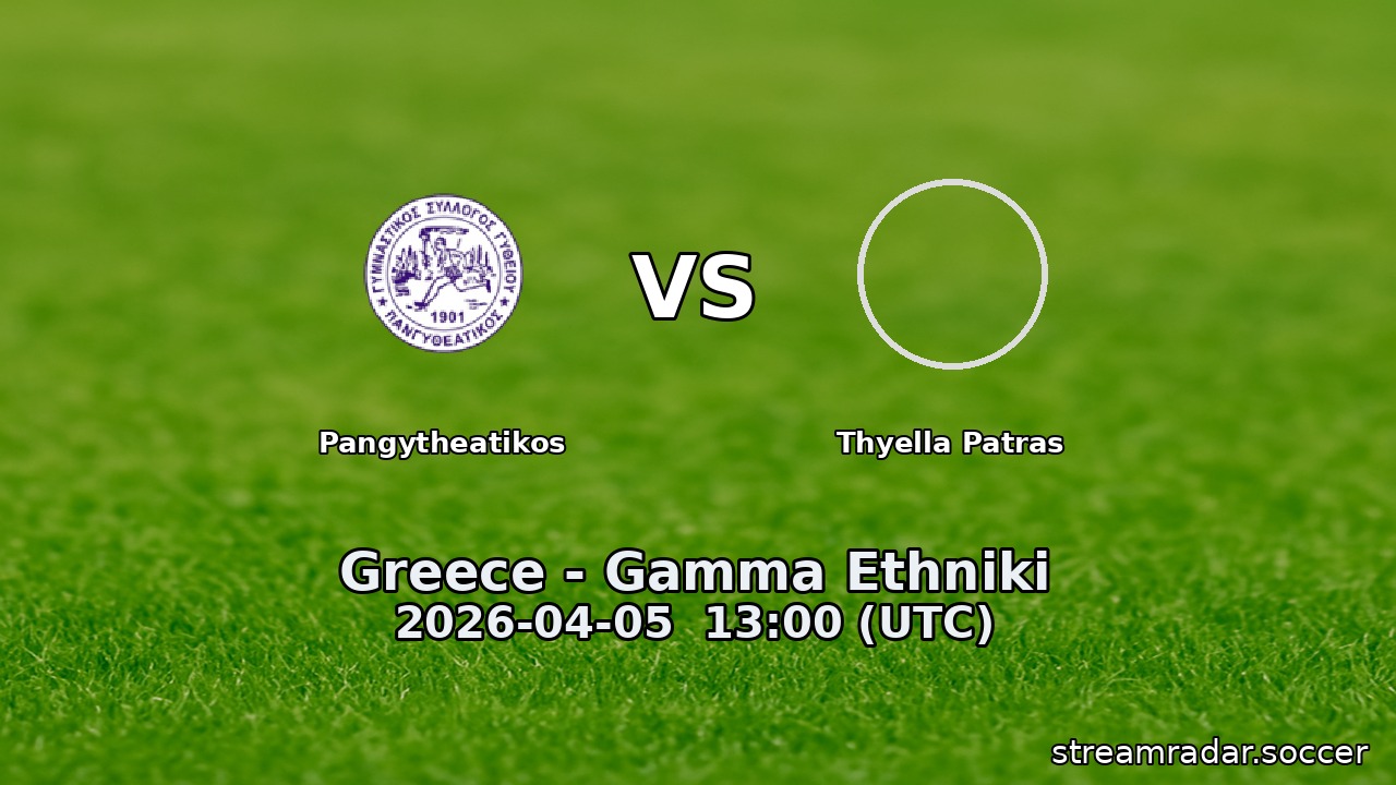 Pangytheatikos vs Thyella Patras