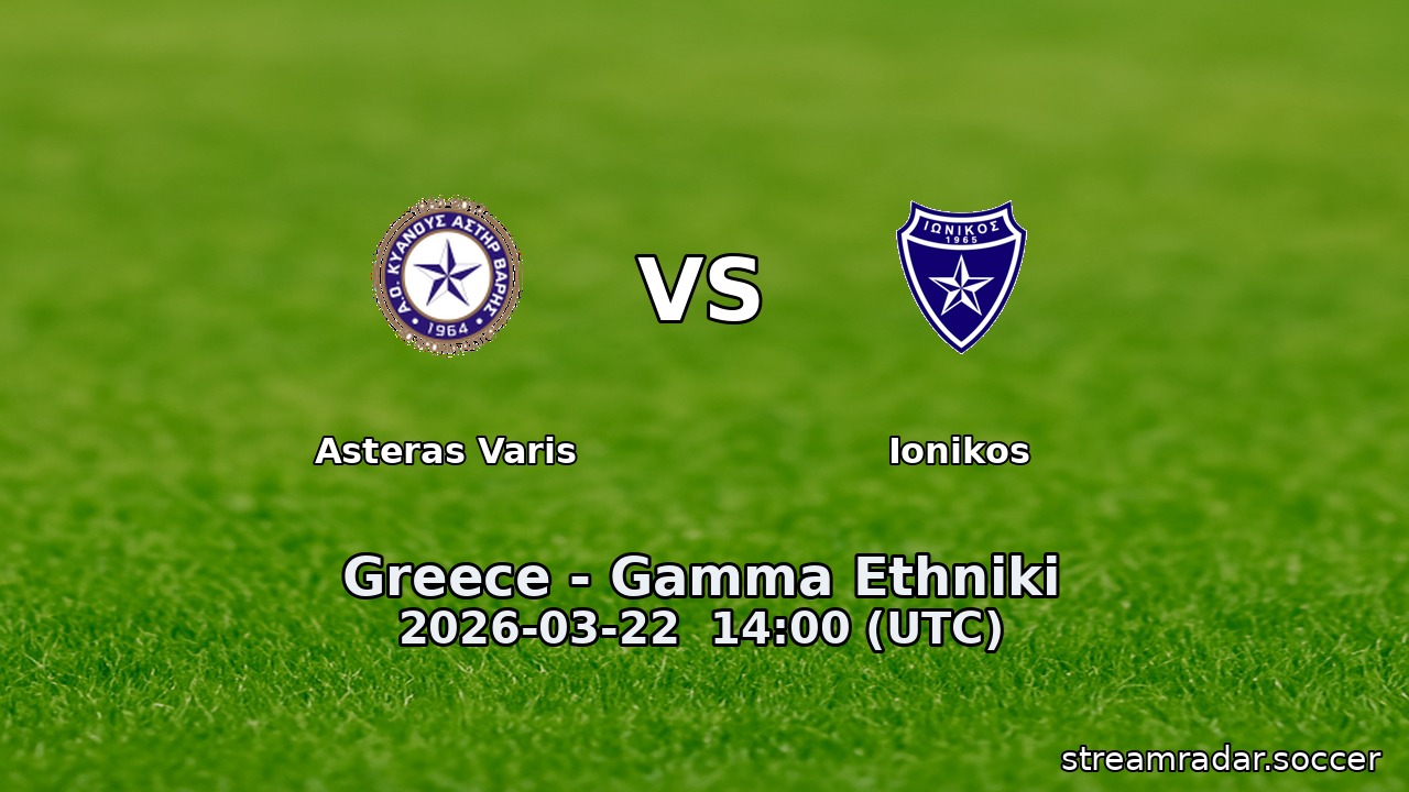 Asteras Varis vs Ionikos