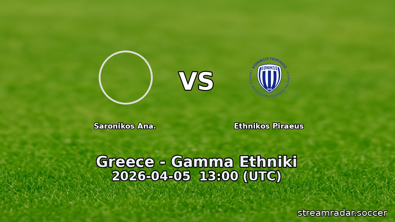 Saronikos Ana. vs Ethnikos Piraeus