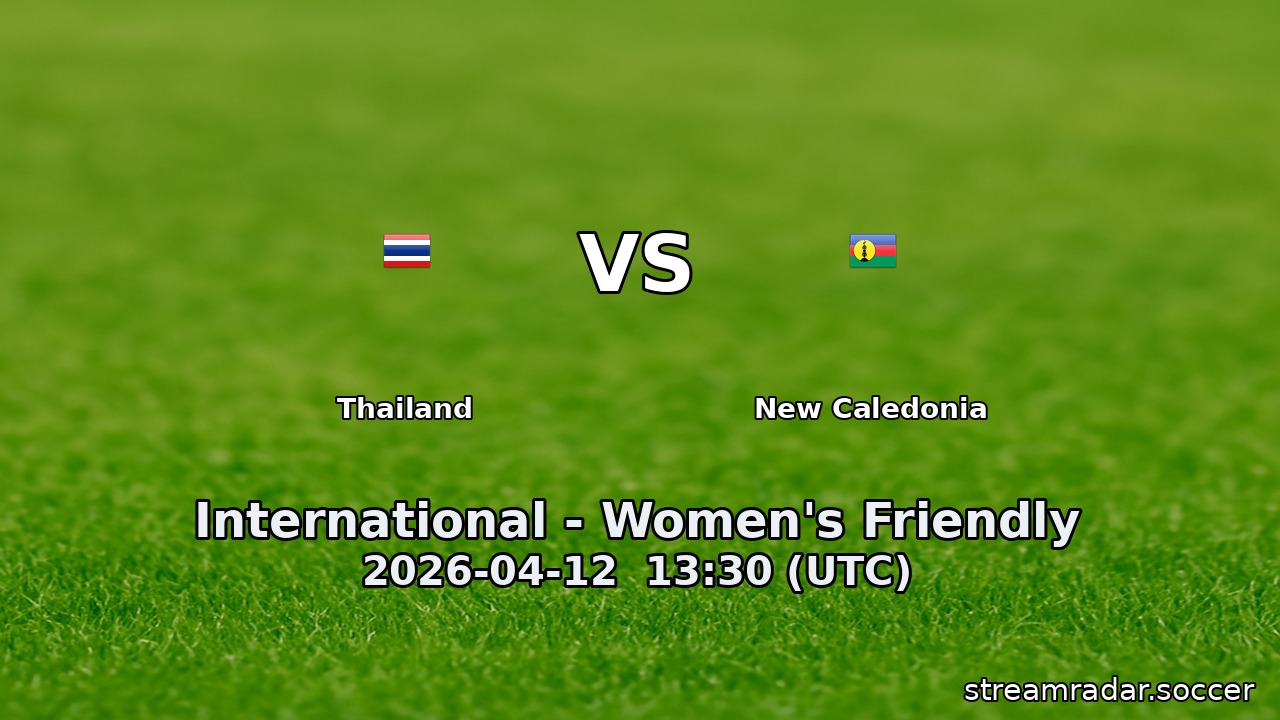 Thailand vs New Caledonia