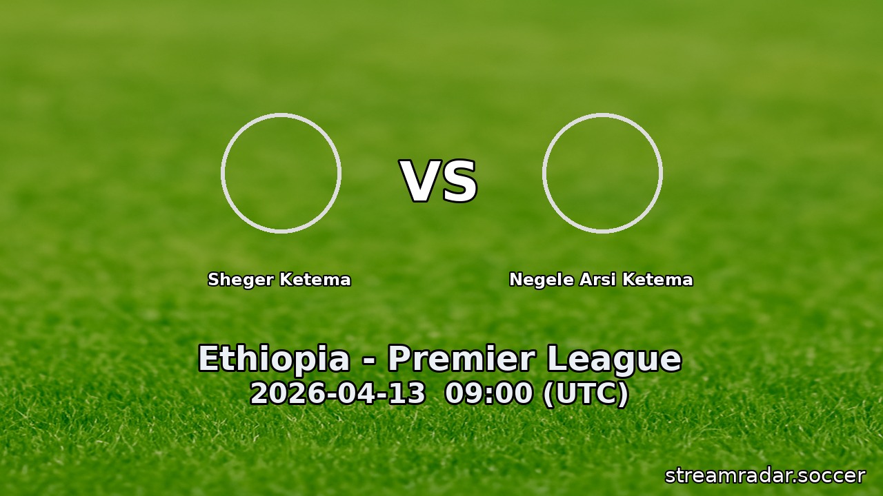 Sheger Ketema vs Negele Arsi Ketema