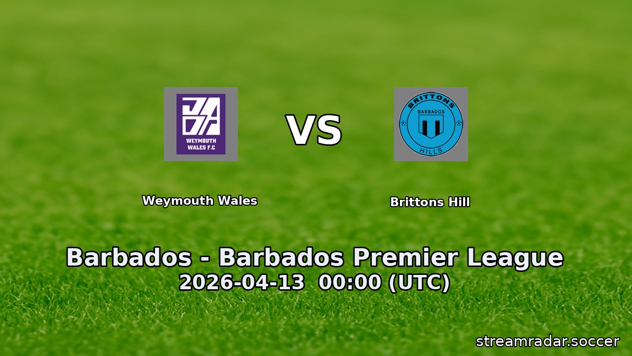 Weymouth Wales vs Brittons Hill