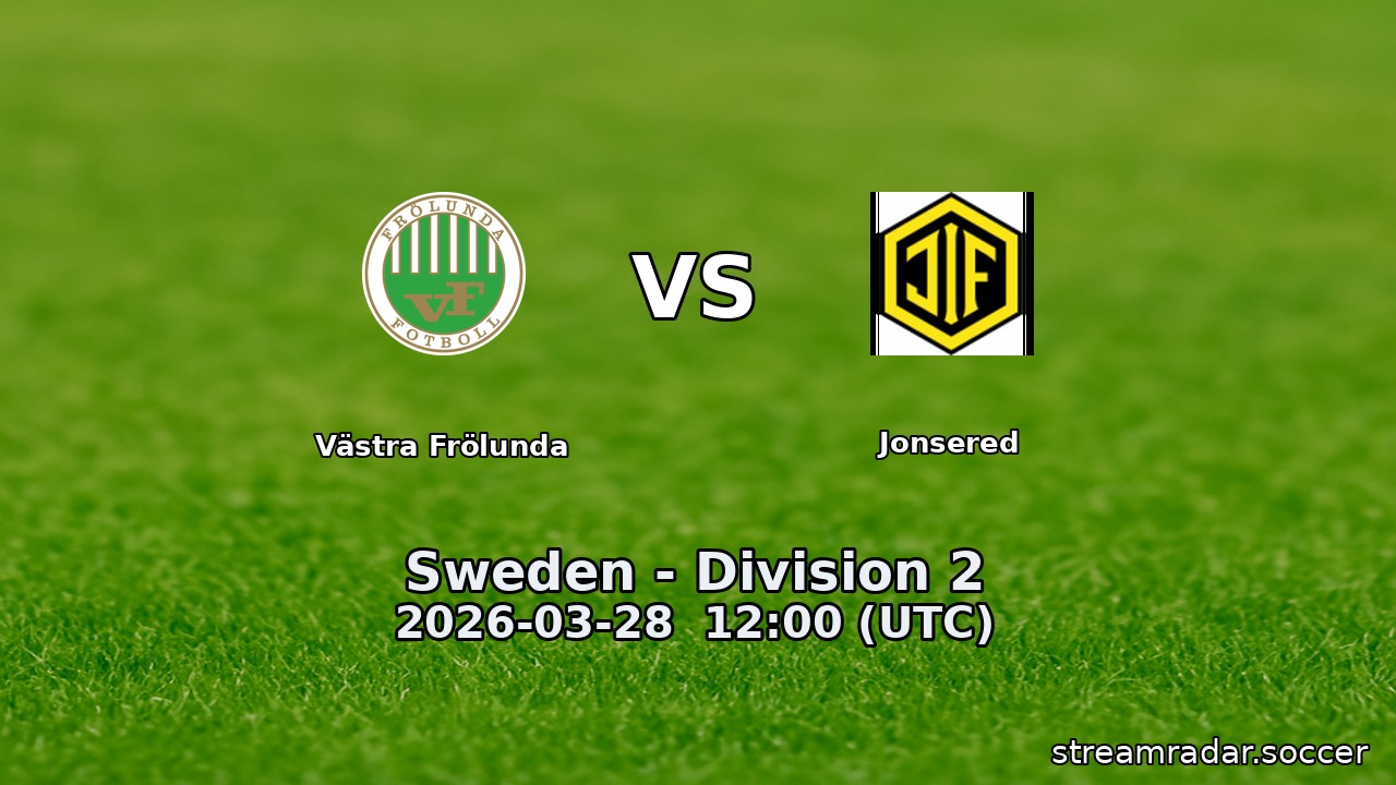 Västra Frölunda vs Jonsered
