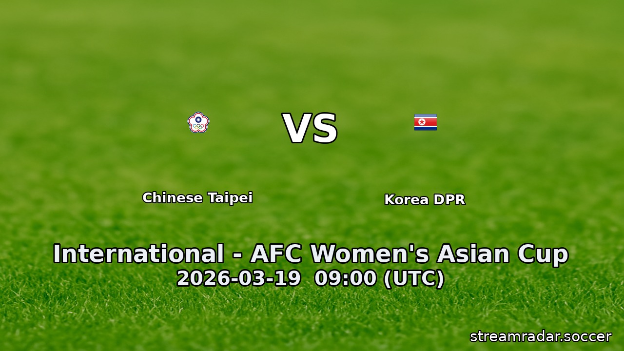 Chinese Taipei vs Korea DPR
