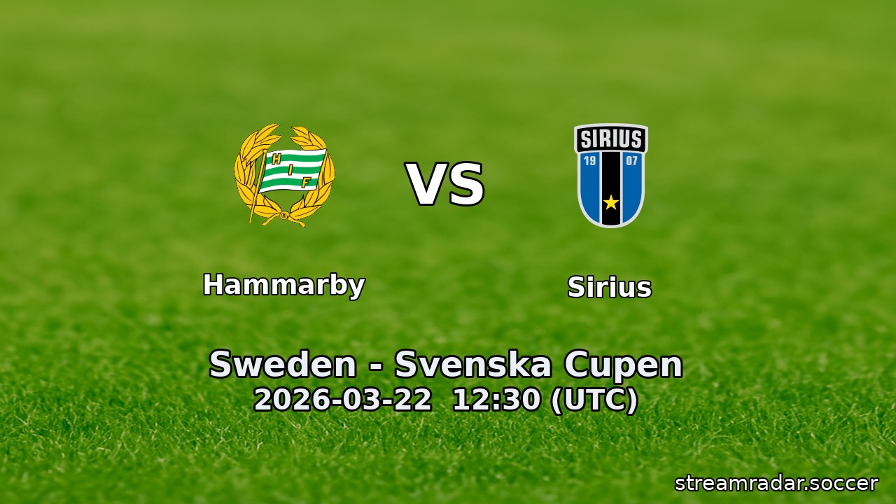 Hammarby vs Sirius