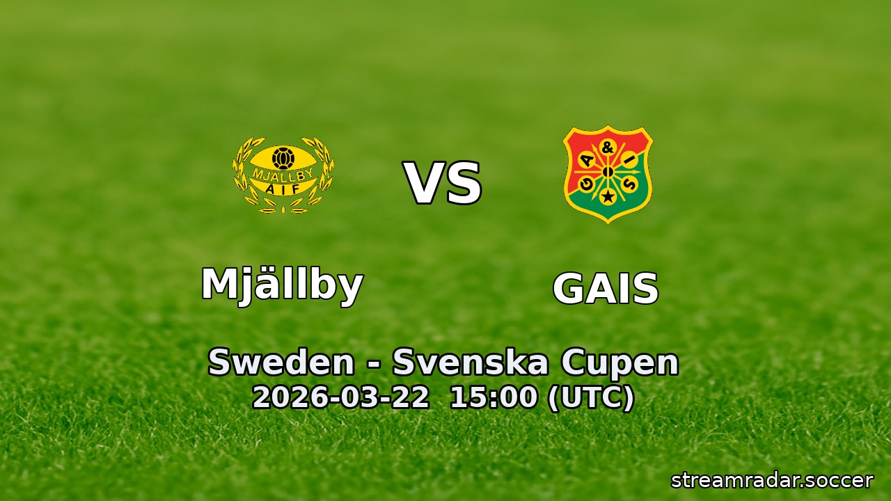 Mjällby vs GAIS