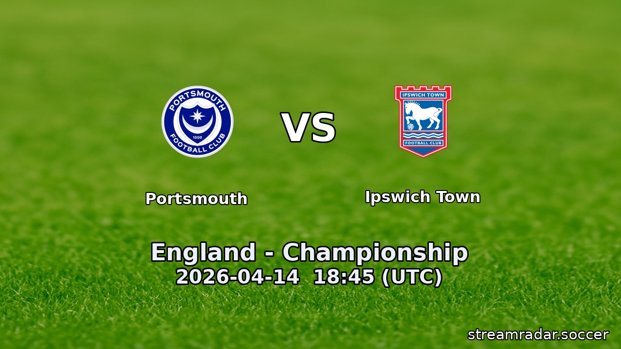Portsmouth vs Ipswich Town